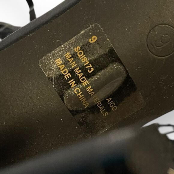 Cape Robbin Strappy Heel Sandals Womens 9 Black Studded Gold Sexy Open Toe Party - Picture 7 of 14